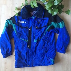 VINTAGE SPYDER Ski Winter Jacket Coat Blue L/XL